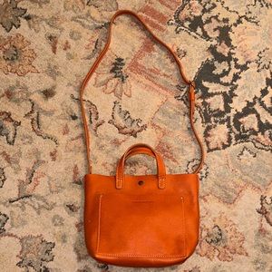 Portland Leather Goods! Mini Crossbody Tote in Satsuma!